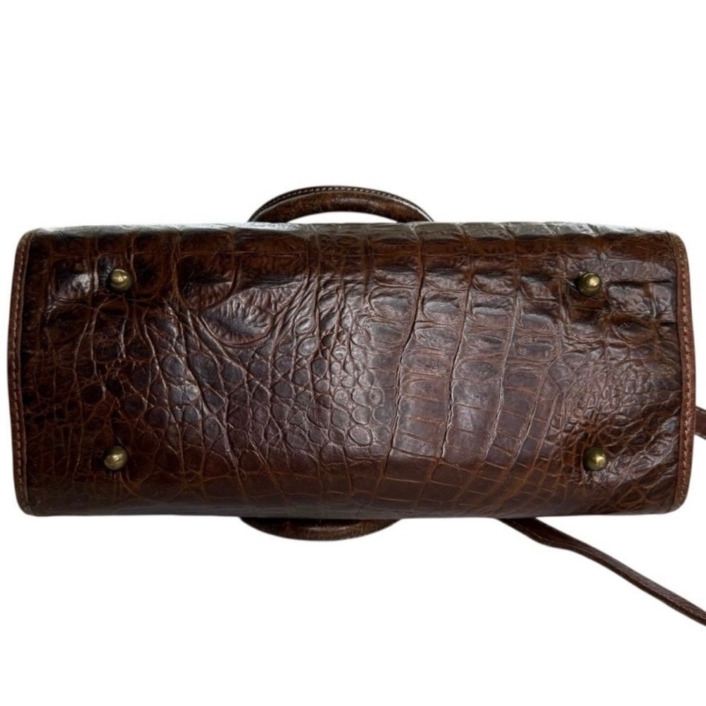 Brahmin Elegant Brown and Black Leather Handbag - Picture 5 of 11